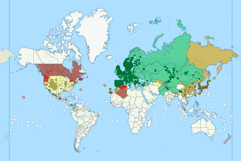 Lasius niger map