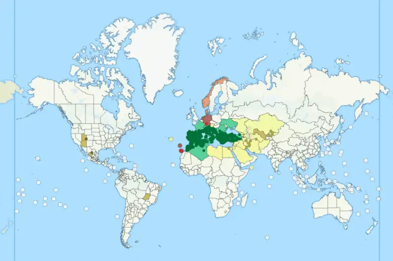 Pheidole pallidula map