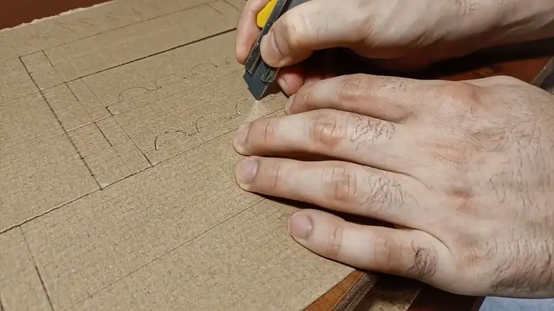 Cutting the test tube holder