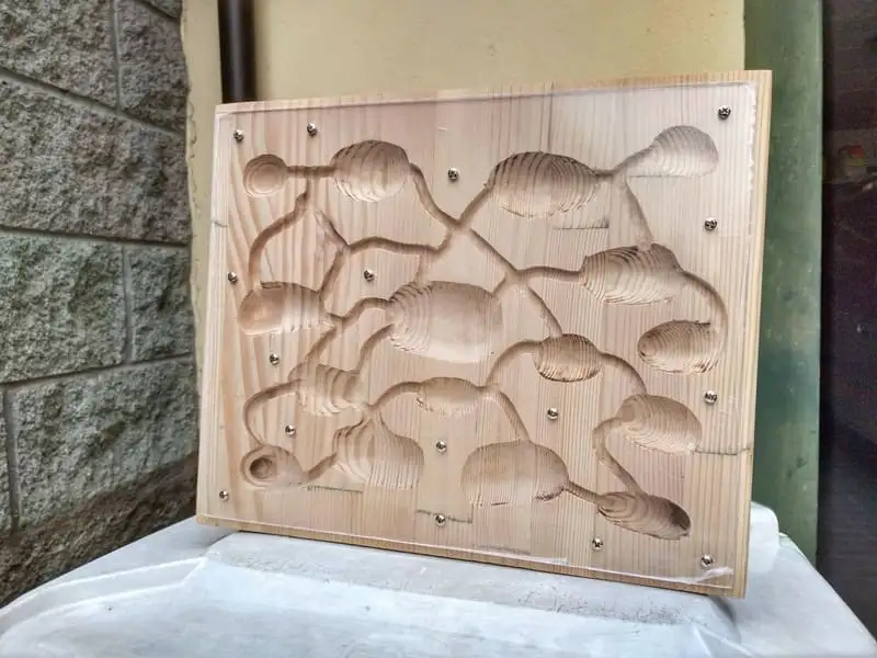 A DIY wooden ant nest after sanding