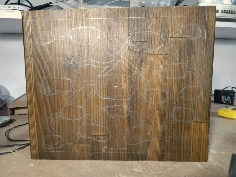 Drawing the chambers of a DIY wooden ant nest