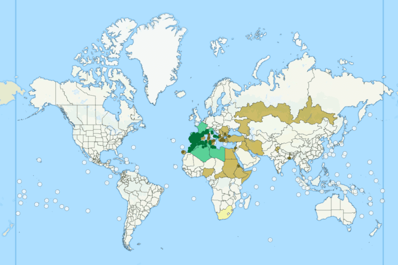 Messor barbarus map