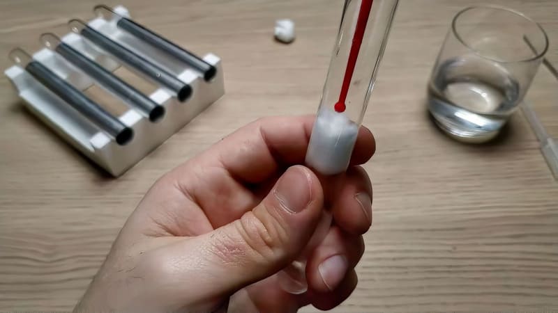 Test tube setup tutorial - inserting the cotton ball