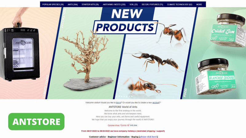 ANTSTORE home page